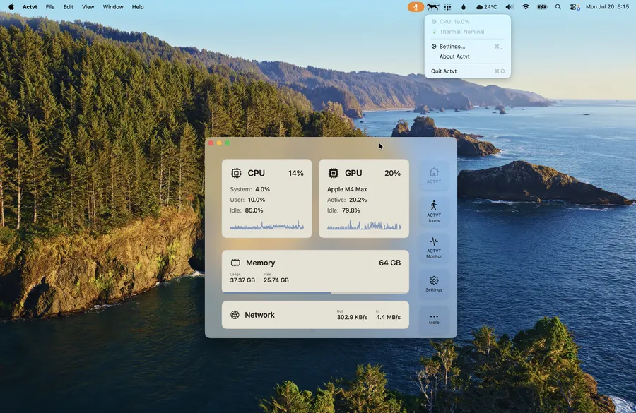 Menu bar in context 1
