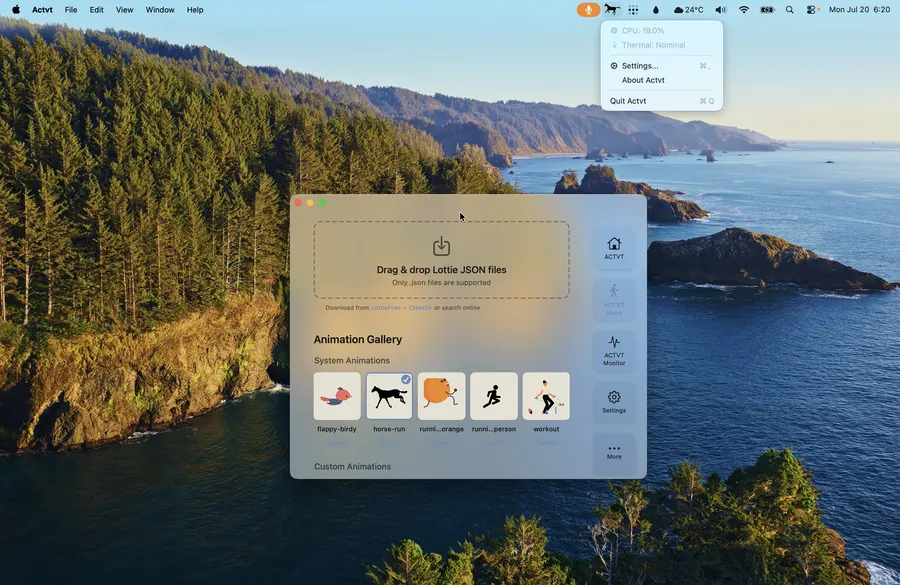 Menu bar in context 3